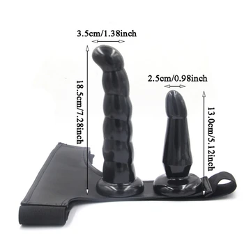 Dobbelt Strapon Dildo Bullet Vibrator Voksen Sex Legetøj til Kvinder Ultra Elastisk Sele Strap On Dildo Sex Lesbiske Par Produkter