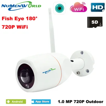 WIFI IP-kamera Trådløse 180 Graders Panorama Fish Eye Linse Udendørs Night Vision kamera APP Fjernbetjening P2P IP Webcam
