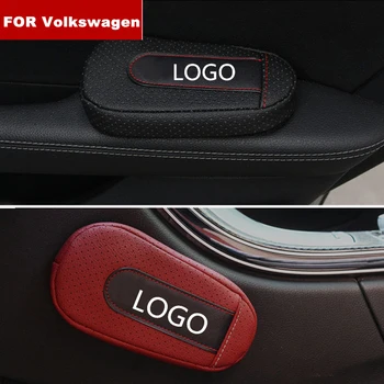 Tilbehør til bilen Blød og Behagelig Fod til at Støtte Bil Døren Arm Pad Bil Styling Til Volkswagen logo R mk4 mk5 passat b8