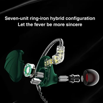 AK TRN VX 6+1DD 7 Driver Enhed Hybrid Metal In Ear Monitor Hovedtelefon HIFI Sport Hovedtelefoner støjreducerende Hovedtelefoner