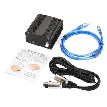 48V USB-Phantom Power Supply USB2.0 Kabel Dual Stik Mikrofon Kabel til Micro Kondensator Mikrofon Optagelse Udstyr Plast