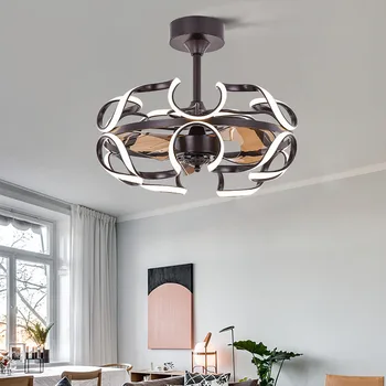 Restaurant stue hjem Nordiske kreative personlighed soveværelse lampe stille loft ventilator-lampe