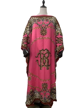 2020 европейская одежда mode Leopard printet Kuwait Boheme Sommeren silke kaftan kjole мусульманская мода Abaya femme Kjole