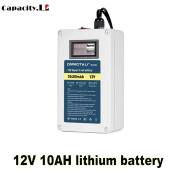 12V 20ah Genopladeligt Lithium-ion-Batteri Bærbar Super Kapacitet 10ah 25ah li-ion cell 18650 med USB-BMS-gratis fragt