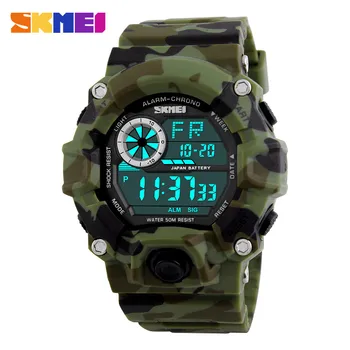 Skmei Camouflage Mode Afslappet Sports Ure Herre Luksus Mærke G style Hær Militære Digitale Ure for Mænd Reloj Armbåndsure