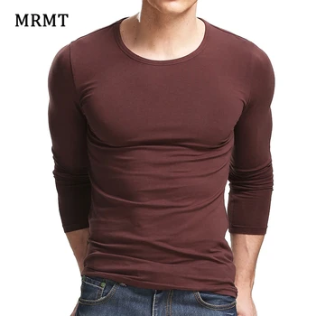 MRMT 2021 Lycra, Bomuld kortærmet T-Shirt til 5XL Langærmet T-Shirt Mænd Ren Farve Casual Herre langærmet t-shirt Til mænd