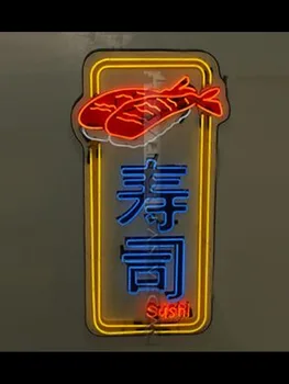 Neon Tegn For Sushi, Kinesiske ord glasrør fisk Kommercielle shop Lampe Pizza Shop Tegn Neon Pærer Dekorative Neon Lys Brugerdefinerede