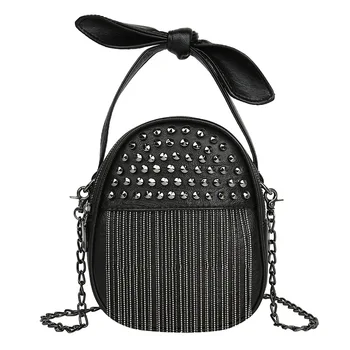 Luksus Mærke Vintage Nitte Taske Women ' s Fashion Designer Håndtaske Kæde til Damer Skulder Messenger Taske 2020 New Høj Kvalitet