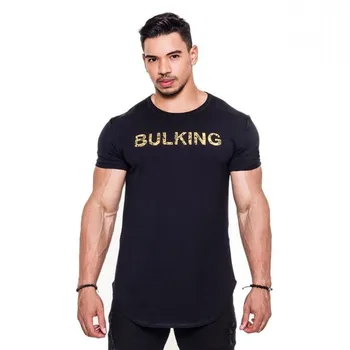 BULKING Mærke Mænd fitnesscentre t-shirt Tynde elasticitet Bodybuilding træning shirts mandlige Casual t-stykkerne, toppe Mærke tøj