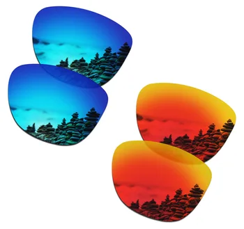 SmartVLT 2 Par Polariserede Solbriller Udskiftning Linser for Oakley Frogskins Ice Blue og Ild Rød