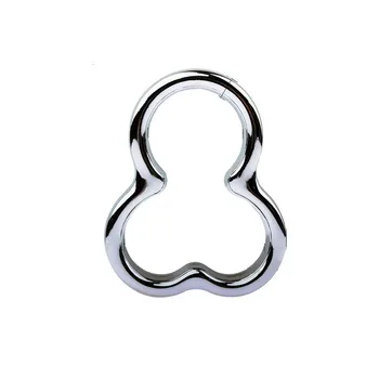 Top kvalitet rustfrit stål tunge metal cock ring forsinkelse penis lås BDSM trældom bold båre erotisk sex legetøj