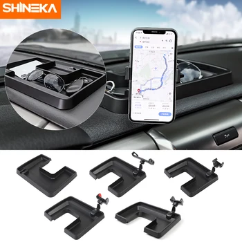 SHINEKA Auto Mobile Phone Stand iPad Mobiltelefon Holder Til Ford F150 2009-Raptor 360 Graders ABS opbevaringsboks GPS Holder