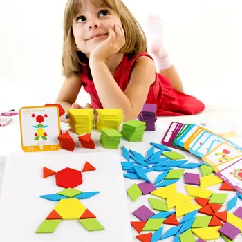 155 Stykker Af Træ-Kreative Puslespil Børns Tidlige Uddannelse Puslespil Toy Toy Montessori