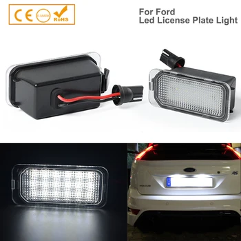 2stk LED Bil Licens Nummer Plade Lys Pære Lampe For Ford C-Max, S-Max, B-Max, Focus Fiesta Kuga Mondeo Ranger