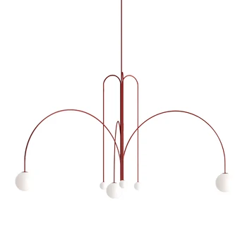 Nordisk Minimalistisk Design-Line Lysekrone Opholdsstue Coffee Shop Hanglamp Loft Indretning Armatur Suspendu Hængende Lampe