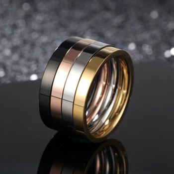 4 STK Damer Mode Flerfarvet Ringe Kvalitet Poleret Rustfrit Stål, Bryllup, Engagement Rings for Kvinder