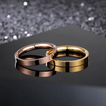 4 STK Damer Mode Flerfarvet Ringe Kvalitet Poleret Rustfrit Stål, Bryllup, Engagement Rings for Kvinder