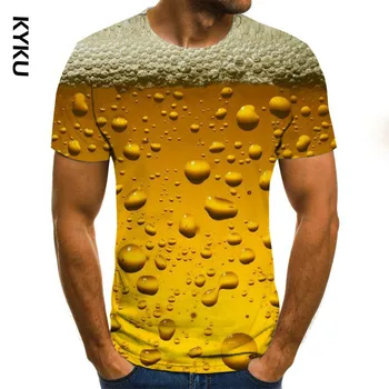 KYKU Kreativ udskrivning 3D-T-shirt mænd og kvinder sød skjorte polyester print T-shirt 3D-T-shirt sommer cool tøj