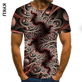 KYKU Kreativ udskrivning 3D-T-shirt mænd og kvinder sød skjorte polyester print T-shirt 3D-T-shirt sommer cool tøj