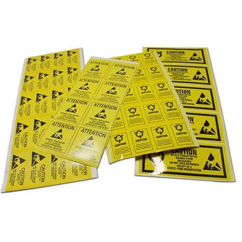 300pcs/Masse Antistatisk Advarsel Pakning Mærkat For Følsom Elektronik ESD Forsigtig Påmindelse Mærkat, Selvklæbende Pakke Label