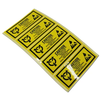 300pcs/Masse Antistatisk Advarsel Pakning Mærkat For Følsom Elektronik ESD Forsigtig Påmindelse Mærkat, Selvklæbende Pakke Label