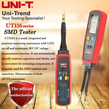 ENHED UT116A SMD Tester, Modstand / Kondensator / Diode (RCD) Parameter Meter / SMD Digital Multimeter UT116C