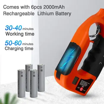 Batteridrevet Beskæresaks Træ Cutter Protable 6 Lithium Batteri 1.2 Inches Skære Diameter Have El-Beskæring Af Træer-Værktøjer
