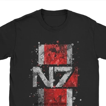 Mass Effect N7 Splatter T-Shirt Mænd Garrus Chef Bioware Wrex Mordin Spil Ren Bomuld Camisas T-Shirts Gratis Skibet