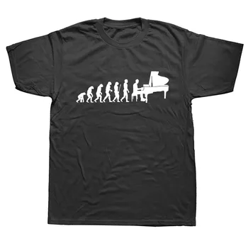 Udviklingen Piano Pianist T-Shirt Til Mænd Mandlige Sommeren Korte Ærmer Thanksgiving Day Brugerdefinerede Stor Størrelse Team Musik T-Shirts