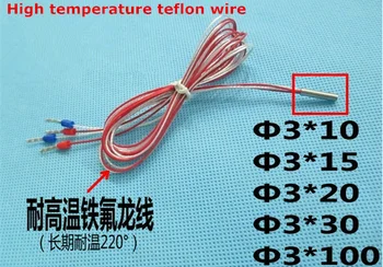 Fire-wire-system PT100 temperaturføler 4 wire Høj temperatur resistens, vandtæt platinum termistor WZP PT1000