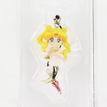 5pcs/Lot 4-6cm Sailor Moon Nøglering Vedhæng Tsukino Jupiter Saturn Kat Unicorn Glimt Dolly Figur Legetøj