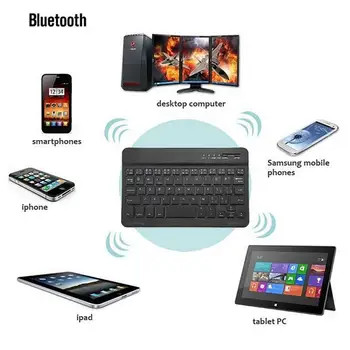 Slanke Trådløse Tastatur, Bluetooth 3.0 Bærbare Mini Tastatur Til Ipad, Mac, Apple Telefonen, Tablet Tastatur Til Android, Ios, Windows