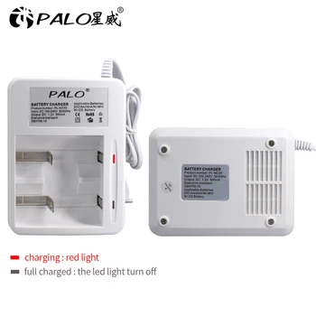 PALO 4stk 8000mAh D rechargerable batterier + NC35 hurtig opladning intelligent batterilader til AA AAA 2A, 3A C D NI-MH NI-CD
