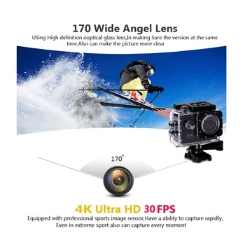 Action Kamera Ultra HD 4K WiFi 2.0