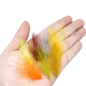 FORHANDLER 8optional farver CDC vandtæt fjer til fluebinding flyver Cul De canard/butt and indumentum tør flyve agn materialer