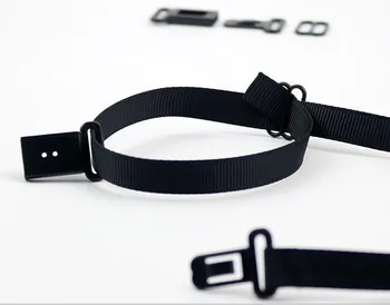 100/200 sæt plast bow tie krog Hardware justerbare bånd tilbehør sort/klar hægter & kroge øje sæt bow tie fastener klip