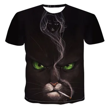 Mænd Animal T-Shirt 3D-Print Tshirt Mænd Sjove t-Shirts Toppe, Korte Ærmer O-hals 3D-Print Sommer Tøj XXS-6XL