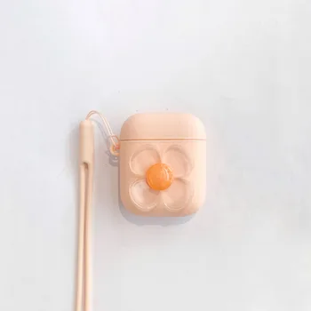 Lille Blomst Øretelefon Sag For Airpods Beskyttende Silikone Cover Til Apple 1/2 Generation Af Trådløse Hovedtelefoner Max Kreative Kvinder