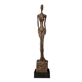 Håndlavet Deco-Bronze Statue Abstrakte Berømte Giacometti Figur Home Office Dekorative Statue Skulptur Dekoration