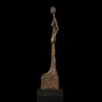 Håndlavet Deco-Bronze Statue Abstrakte Berømte Giacometti Figur Home Office Dekorative Statue Skulptur Dekoration