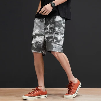 2020 Streetwear Sweatpants Bomuld Shorts Herre Fragt Harem Korte Bukser Knælængde Kort Homme