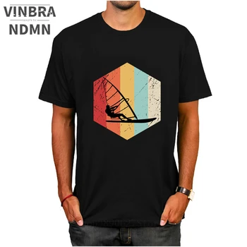 Retro Kiteboarding T-shirt Windsurfing IKONET t-shirt med Vintage Kitesurfing Kig Gave tee shirt Mode Kitesurfer tshirt camiseta