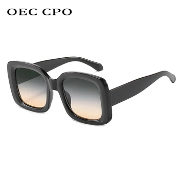 OEC CPO Dame Steam punk Square Solbriller Til Mænd Fashion Black Solbriller Kvinder Nuancer UV400 Damer Briller O851