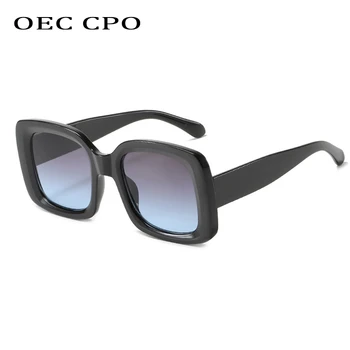 OEC CPO Dame Steam punk Square Solbriller Til Mænd Fashion Black Solbriller Kvinder Nuancer UV400 Damer Briller O851