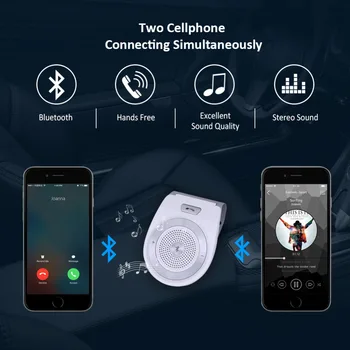 Ny Bil Bluetooth Kit T821 Håndfri Højttaler Telefonen Understøtter Bluetooth-4.1 EDR Trådløse bilsæt Mini Visir Kan håndfri Opkald