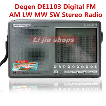 Degen DE1103 Radio DSP FM-SW MW LW SSB Digitale Verden Modtager Ekstern Antenne Bærbar Radio-Optager