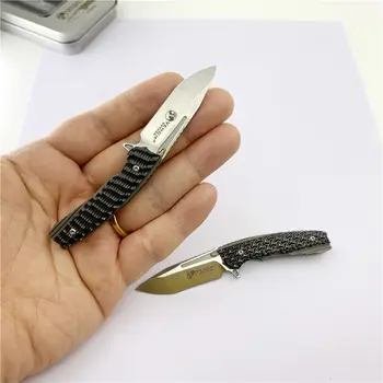 KEVIN JOHN VENOM python Mini Flipper Folde Kniv m390 blade Titanium+ Zirconium patch håndtere camping knive Lomme EDC værktøj