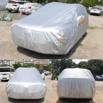 Cawanerl Fuld Bil Dækning SUV Anti UV-Regn, Sol Sne, Frost Resistent Dække Parasol Støvtæt For Porsche Macan Panamera Cayenne