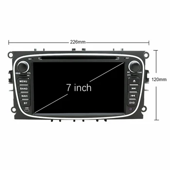 Eunavi 2 Din Android10 Octa 8 Core Bil-Radio, DVD-Afspiller GPS For FORD Focus 2 II Mondeo S-MAX C-MAX, Galaxy Mms-4G 64GB