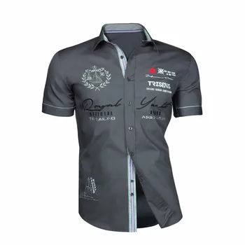Zogaa 2019 Sommeren Mænd Casual Skjorter Slim Fit Mænds Afslappet Button Down Shirt Kort Ærme Formel Kjole Shirts til Mænd Toppe Hot Salg